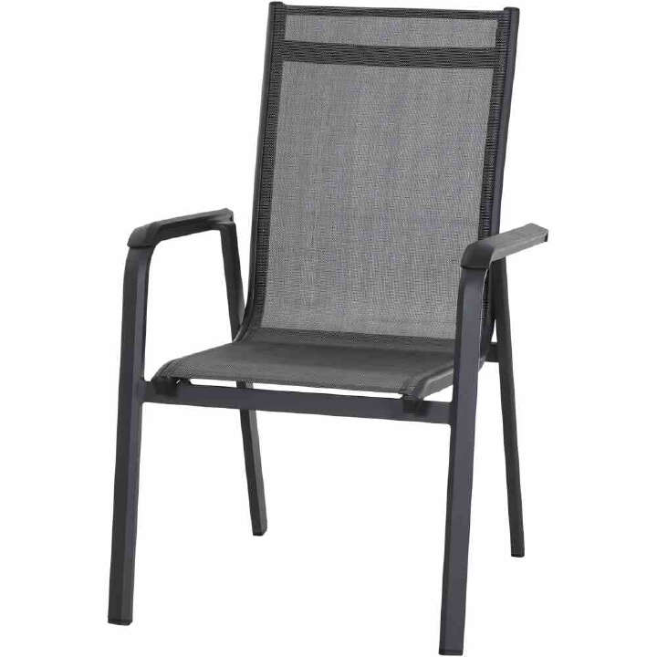 SIENA GARDEN Tesoro Stapelsessel, matt anthrazit